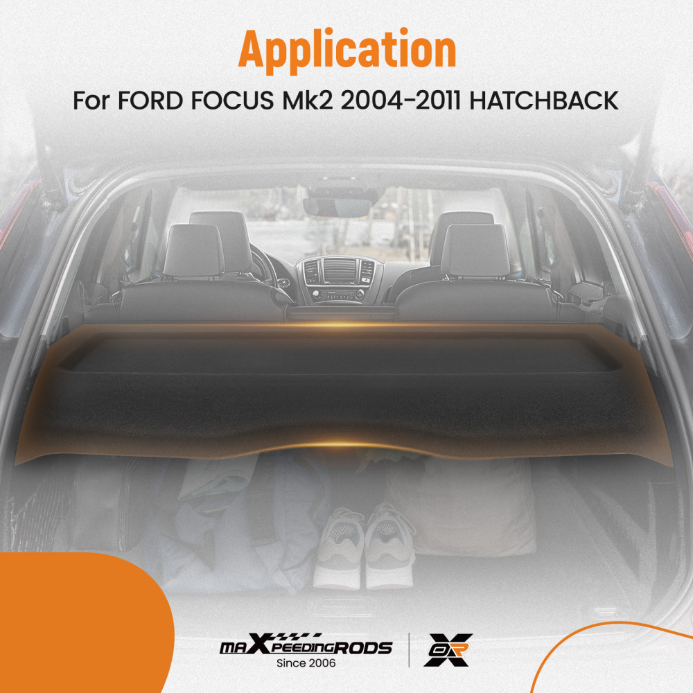 Parcel Shelf Boot Load Luggage Cover compatible for Ford Focus MK2 Hatchback 2004-2011