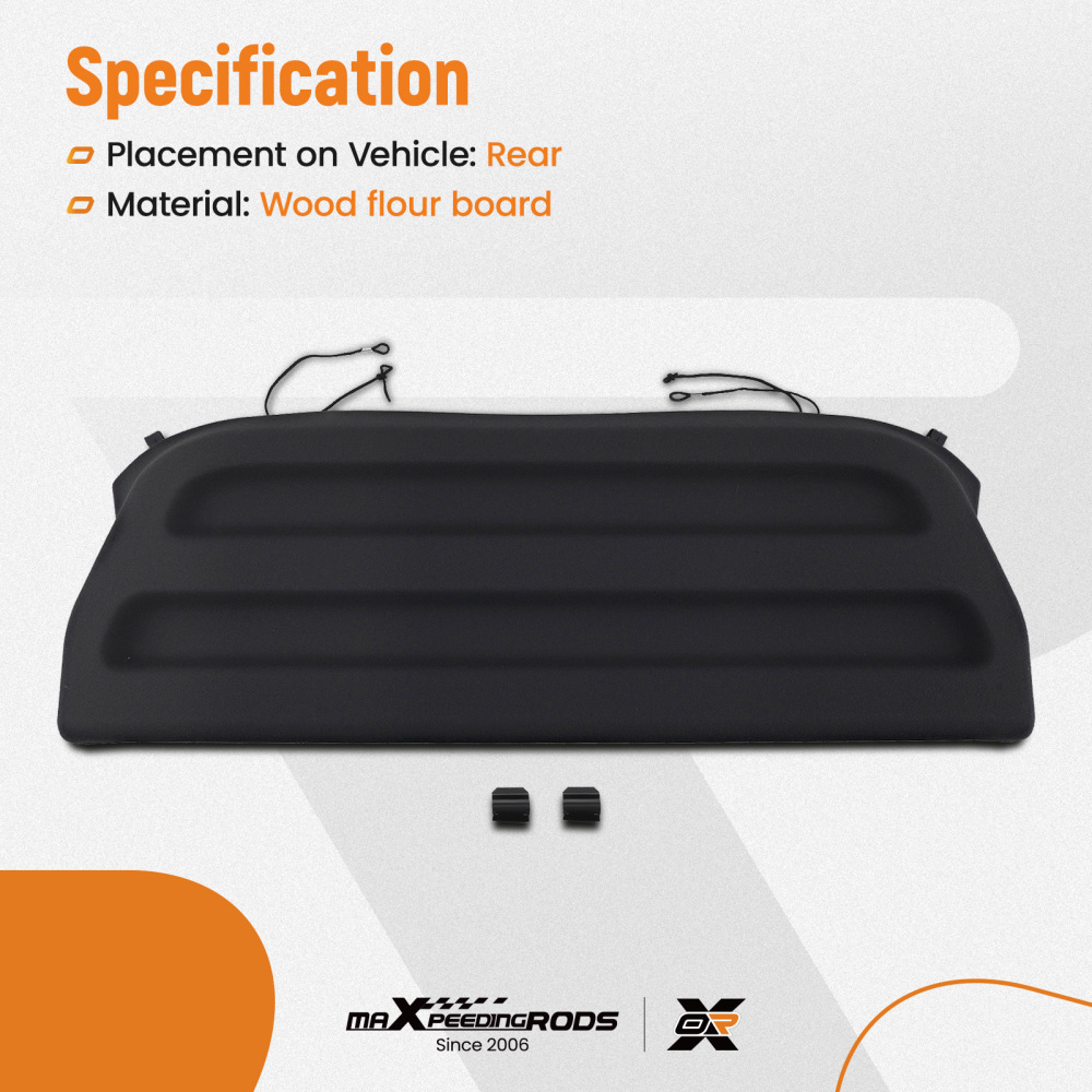 Load Cover Cargo Cover compatible for Honda Jazz MK3 2015-2018 Rear Black Parcel Shelf