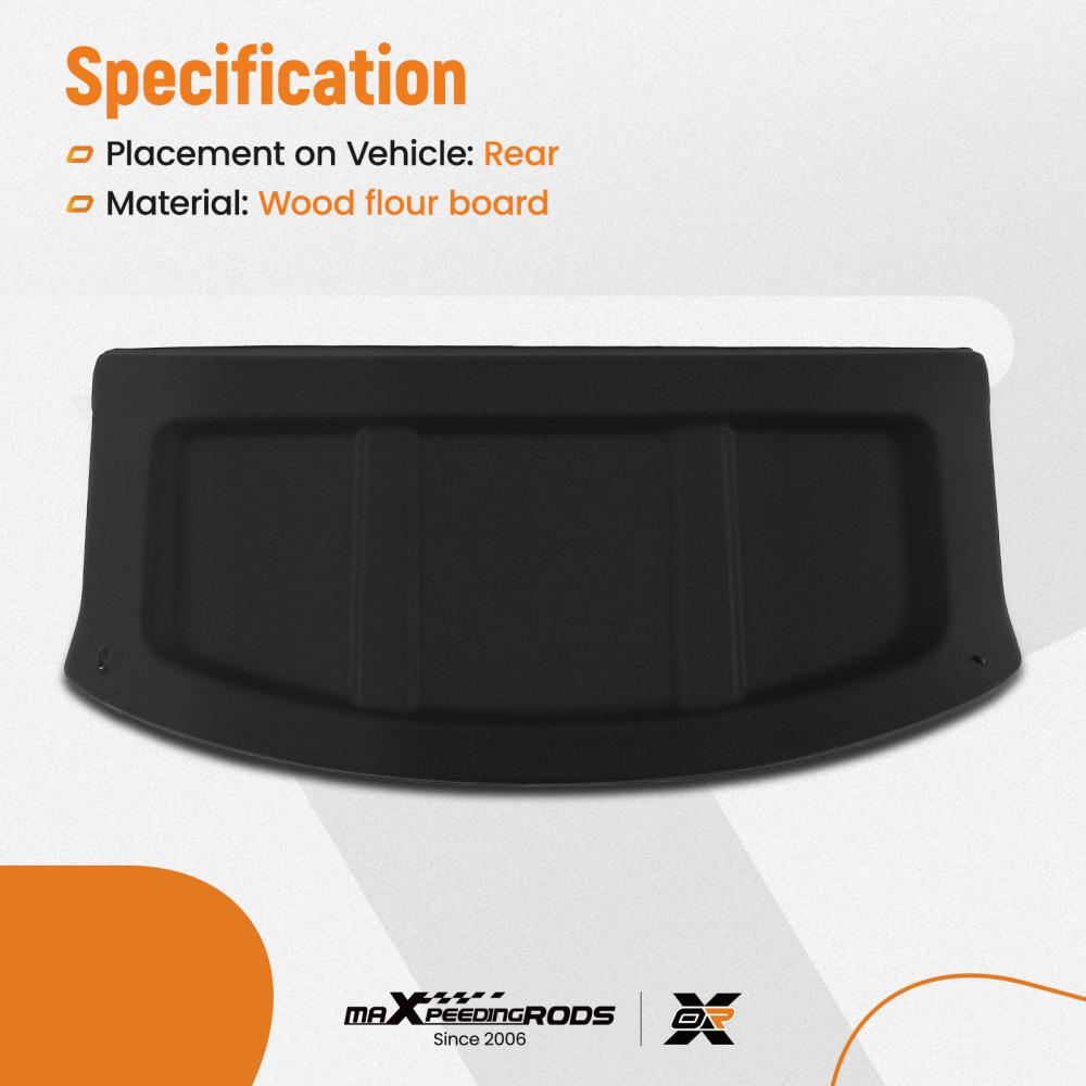 Black Cargo Cover Shelf compatible for Hyundai Kona 2017-2023 85930J9000 Direct Replacement