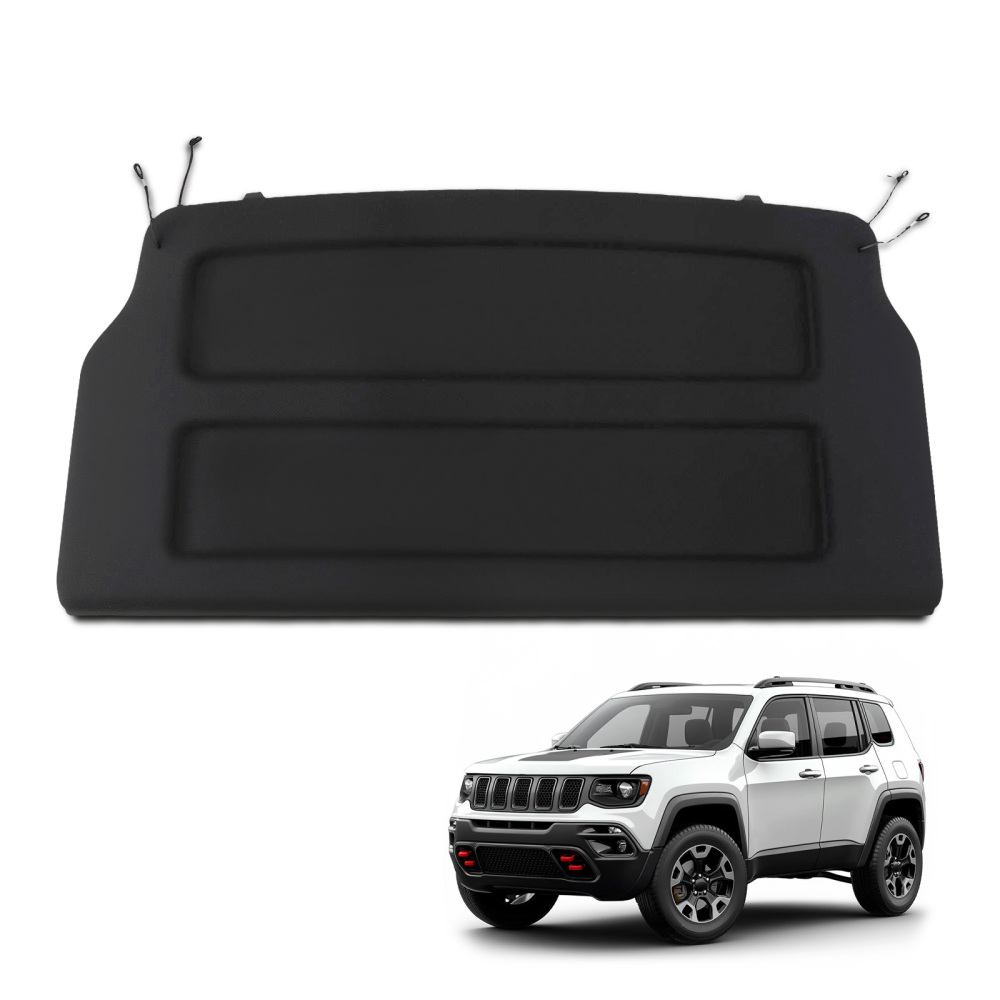 Parcel Shelf Cargo Cover compatible for Jeep Renegade Mk2 2014-2022 Rear Car Storage Black