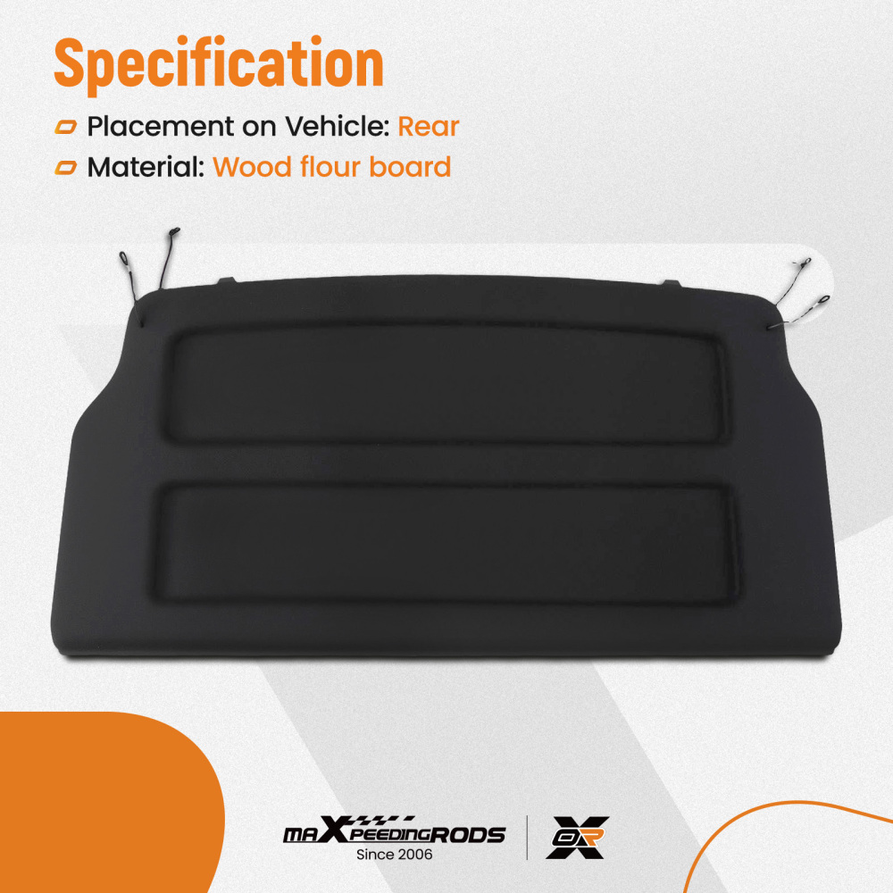 Parcel Shelf Cargo Cover compatible for Jeep Renegade Mk2 2014-2022 Rear Car Storage Black