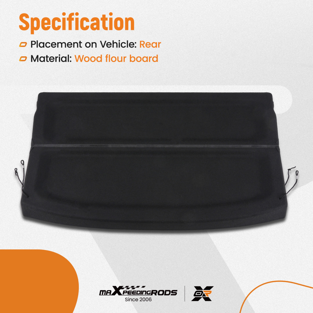 Black Cargo Cover compatible for Lincoln Corsair 2020-2024 Privacy Shield Wood Flour Board