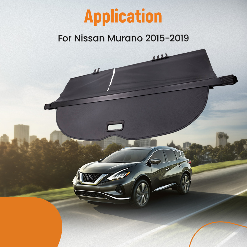 Compatible for Nissan Murano Retractable Cargo Cover Rear Trunk Privacy Shade 15-19