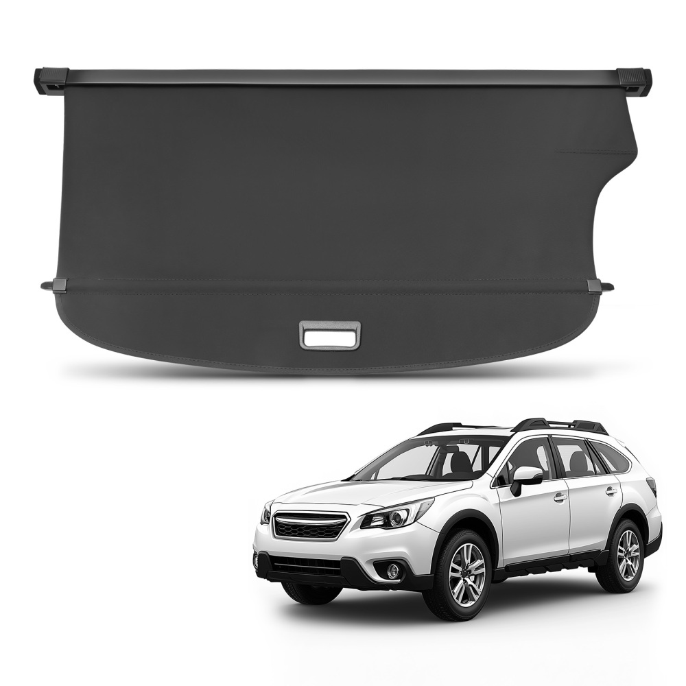 Black Cargo Cover Shade compatible for Subaru Outback 2010-2014 Rear Retractable Waterproof