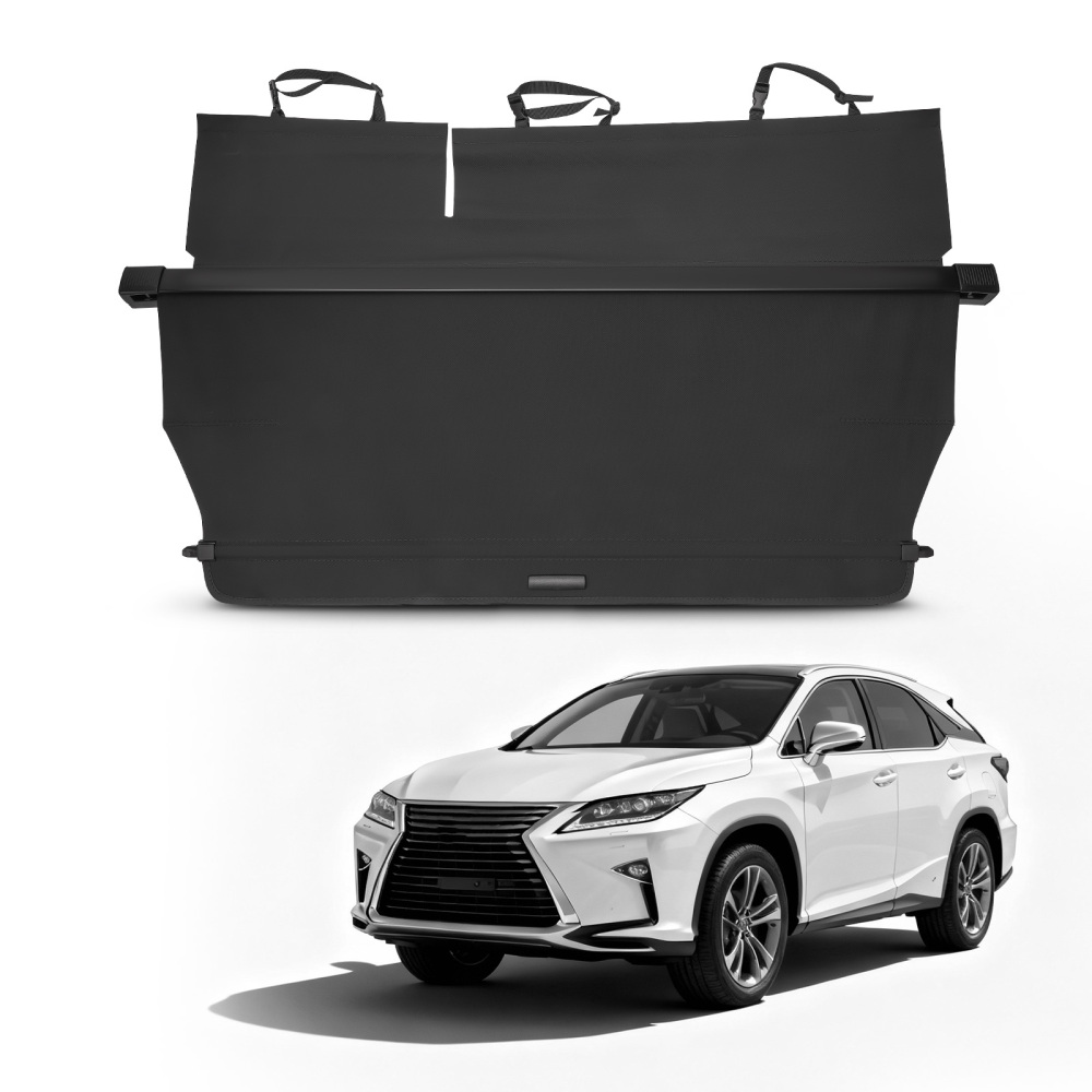 Black Parcel Shelf Luggage Cover compatible for LEXUS RX450 Mk3 2009-15 Rear Retractable