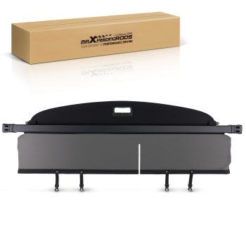 Black Parcel Shelf Luggage Cover compatible for Toyota RAV4 MK3 2006-2012 Retractable