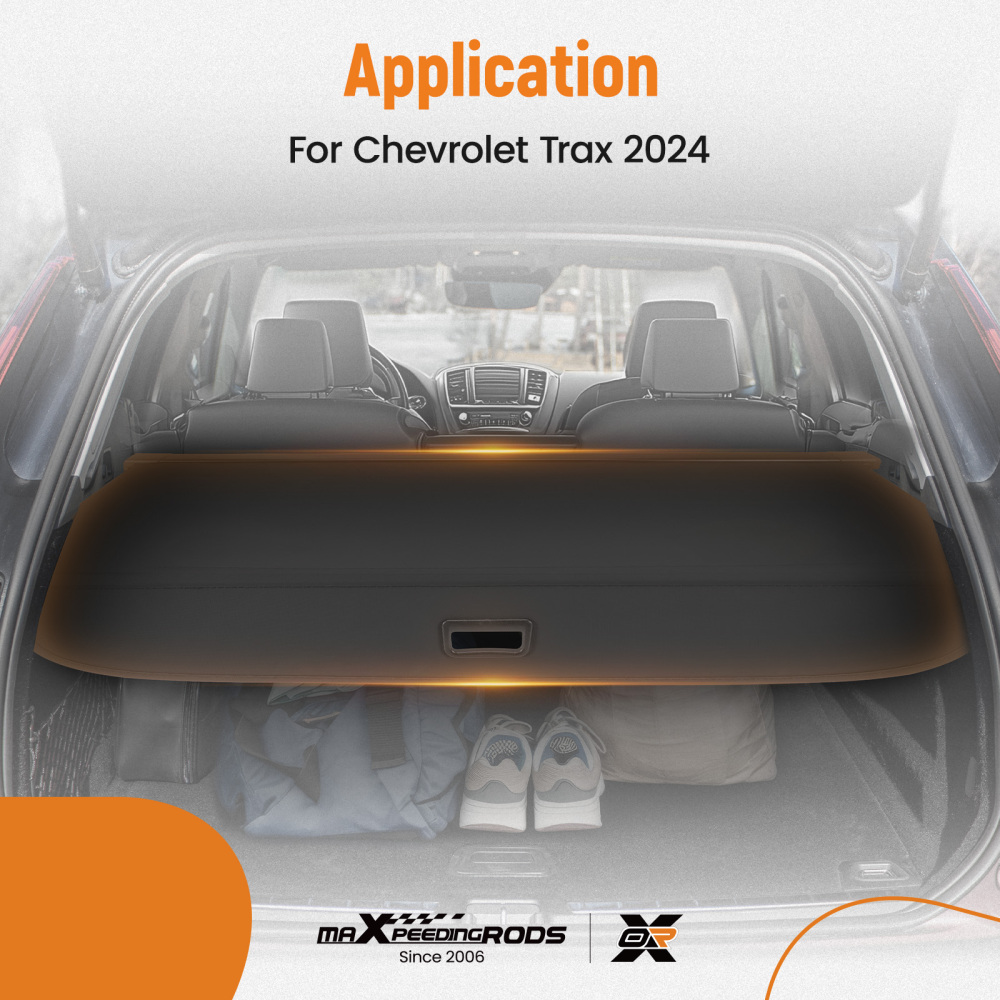 Boot Load Cover Black compatible for Chevrolet Trax 2024 Privacy ShieldEasy installation