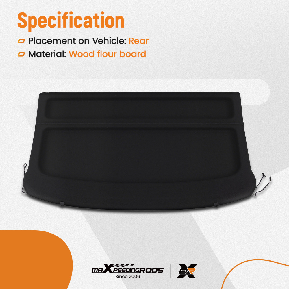 Black Cargo Cover Privacy Shield compatible for VW Volkswagen Taos 21-24 Rear Easy install