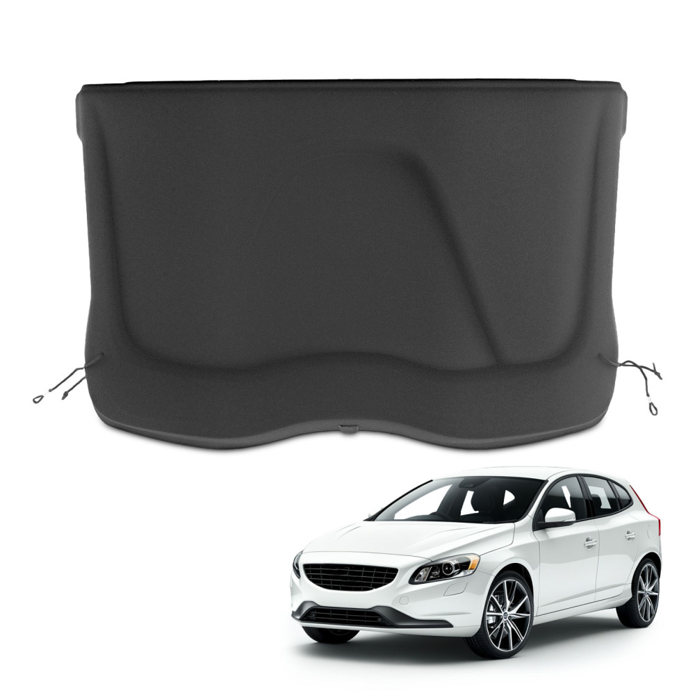 Black Rear Parcel Shelf Luggage Cover Cargo Cover compatible for Volvo V40 MK3 2012-2019