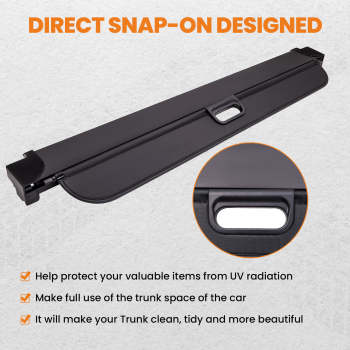 Black Rear Trunk Tailgate Liftgate Cargo Luggage Cover compatible for BMW X5/E7 2017-18