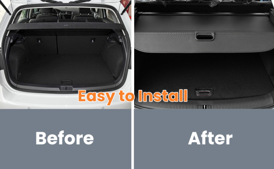 Black Rear Trunk Tailgate Liftgate Cargo Luggage Cover compatible for BMW X5/E7 2017-18