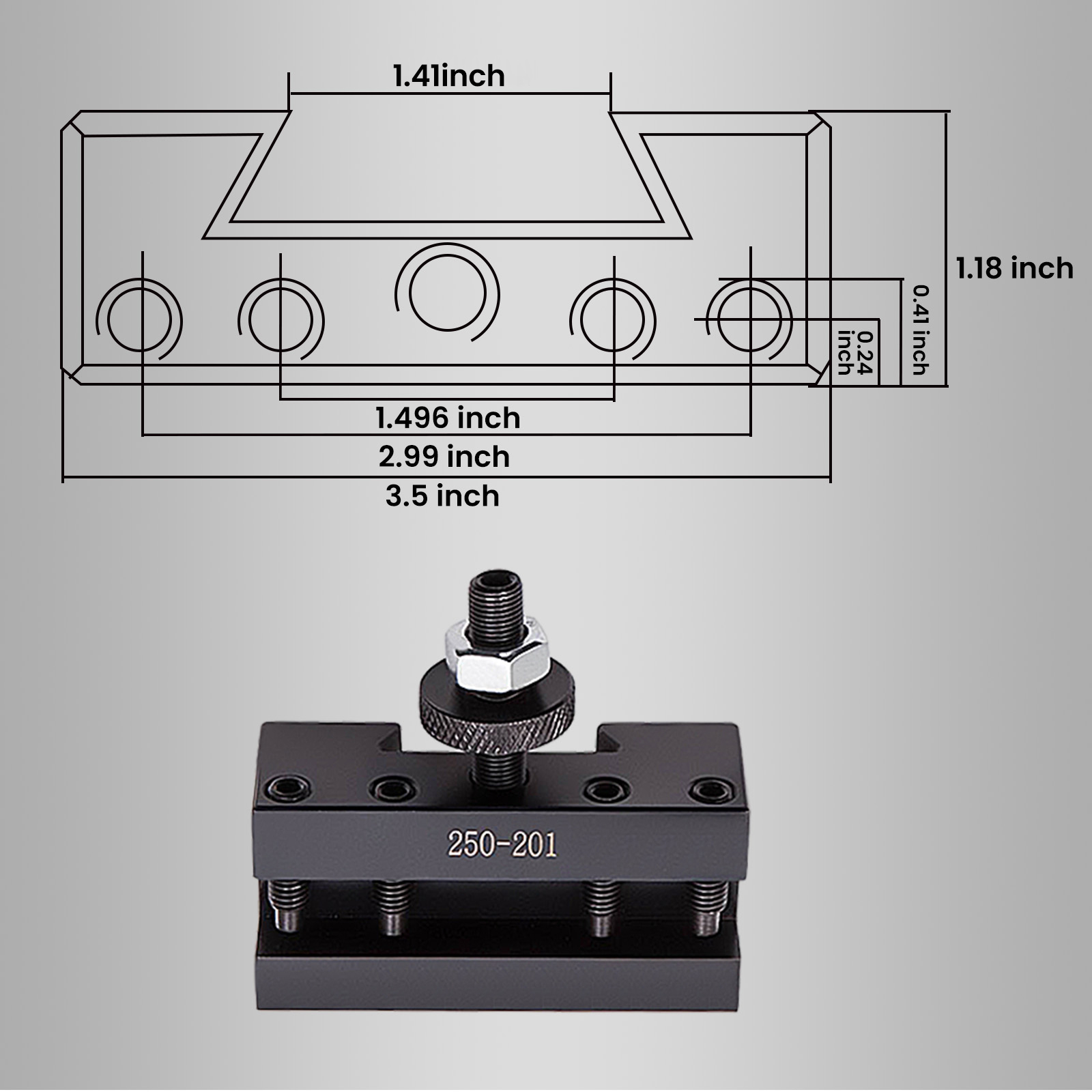 5x Quick Change Turning & Facing Lathe Tool Post Holder