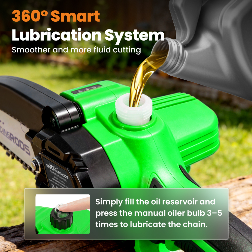 21V Cordless compatible for Mini Chainsaw 2000mAh Battery 2 Batteries Wood Cutting Tool