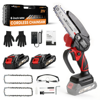 21V Battery Powered compatible for Mini Chainsaw Cordless Wood Cutting Garden Pruning Tool