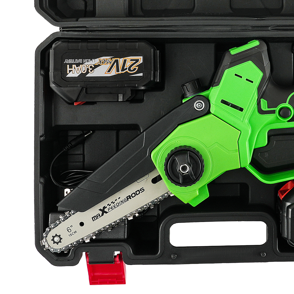 1200W 68 Bar compatible for Mini Chainsaw Brushless Cordless 2 Battery Portable Handheld