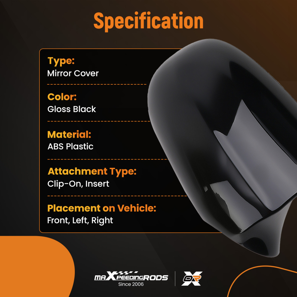 Black Door Mirror Cover compatible for BMW 1 Series E81 E82 2010-2012 51167205291