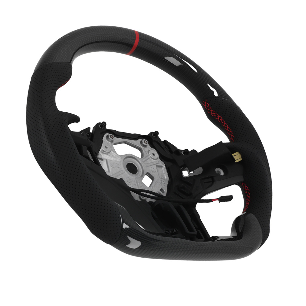 Real Carbon Fiber Steering Wheel compatible for BMW 1 2 3 4 Z M2 M3 M4 G20 G29 2019-2024