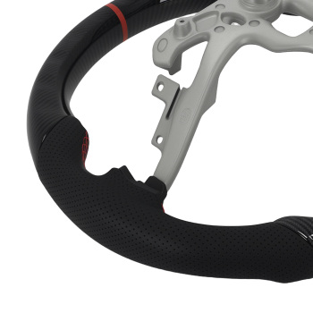 Carbon Fiber Steering Wheel compatible for Pontiac Solstice 2006-2009 Black