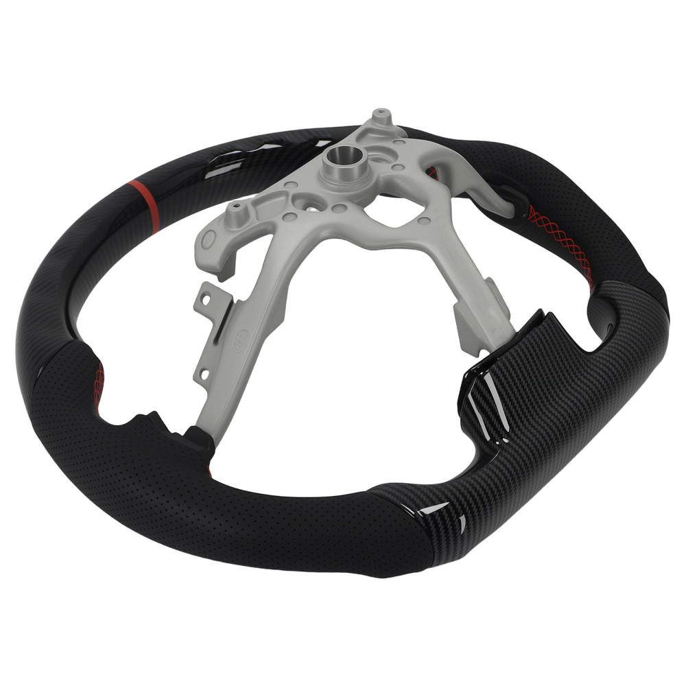 Carbon Fiber Steering Wheel compatible for Pontiac Solstice 2006-2009 Black
