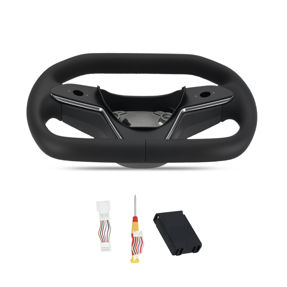 Heated Leather Steering Wheel compatible for Tesla Model 3/Y 2017-2022 2023