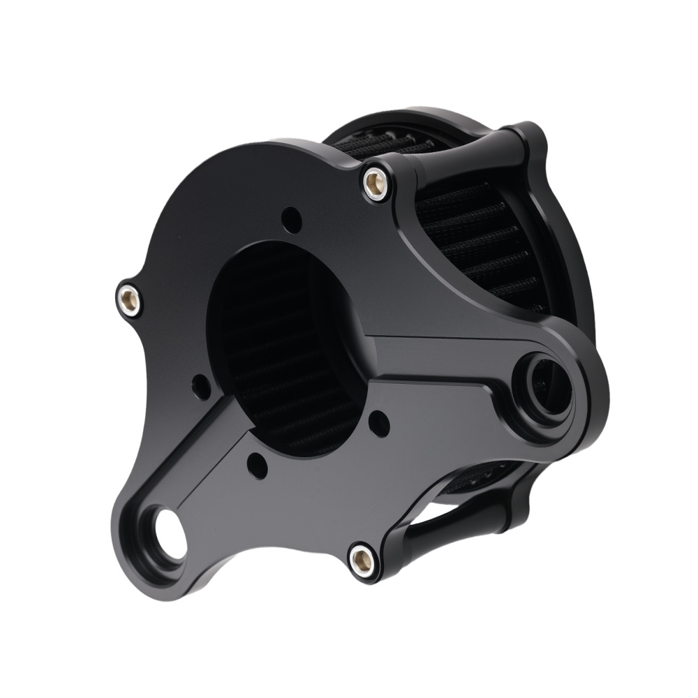Black Air Cleaner Intake Filter compatible for Harley Touring Softail Dyna 93-17 Road King