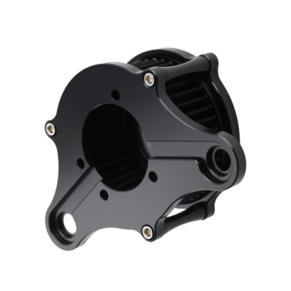 Black Air Cleaner Intake Filter compatible for Harley Touring Softail Dyna 93-17 Road King