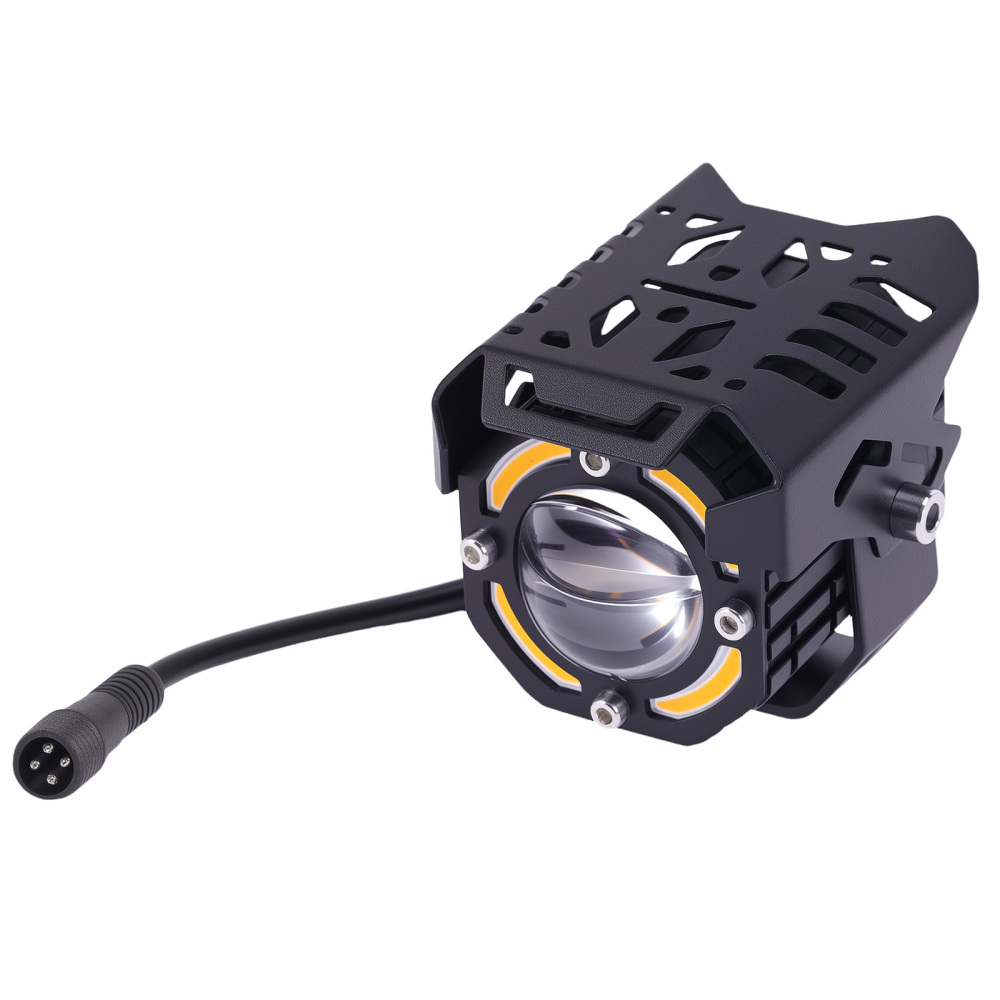 12V 80W LED Motorcycle Fog Lights IP67 Waterproof Auxiliary Spotlight Kit