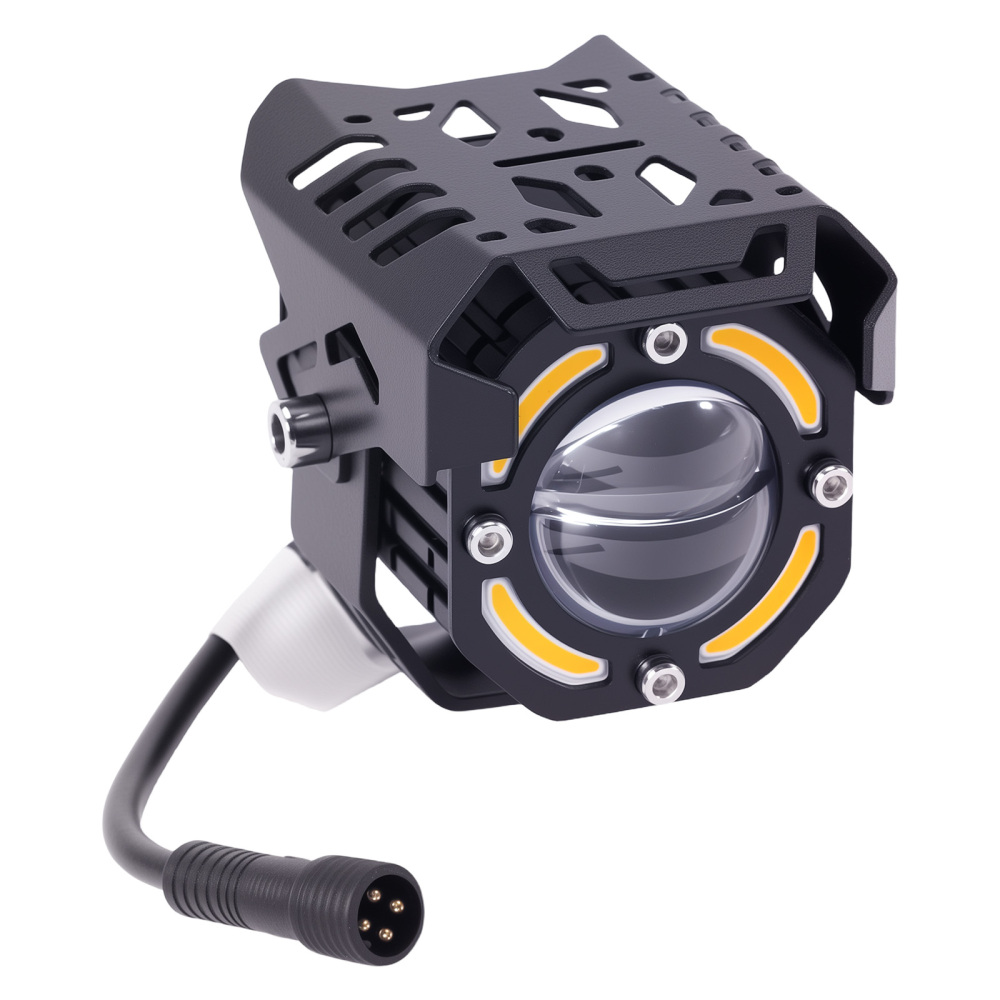 12V 80W LED Motorcycle Fog Lights IP67 Waterproof Auxiliary Spotlight Kit