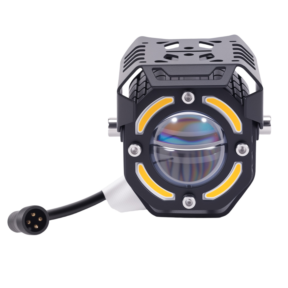 12V 80W LED Motorcycle Fog Lights IP67 Waterproof Auxiliary Spotlight Kit