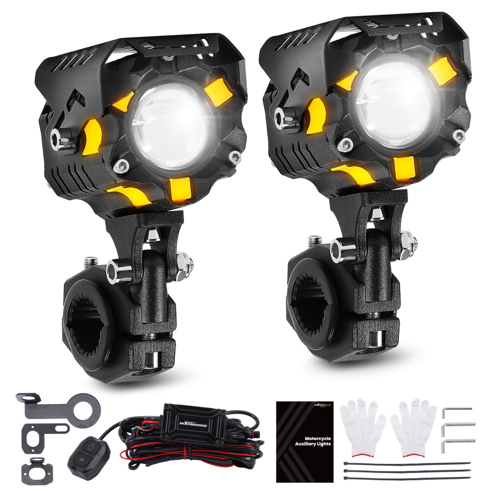 12V 80W LED Auxiliary Motorcycle Fog Lights Spot Lamp IP67 for Truck SUV
