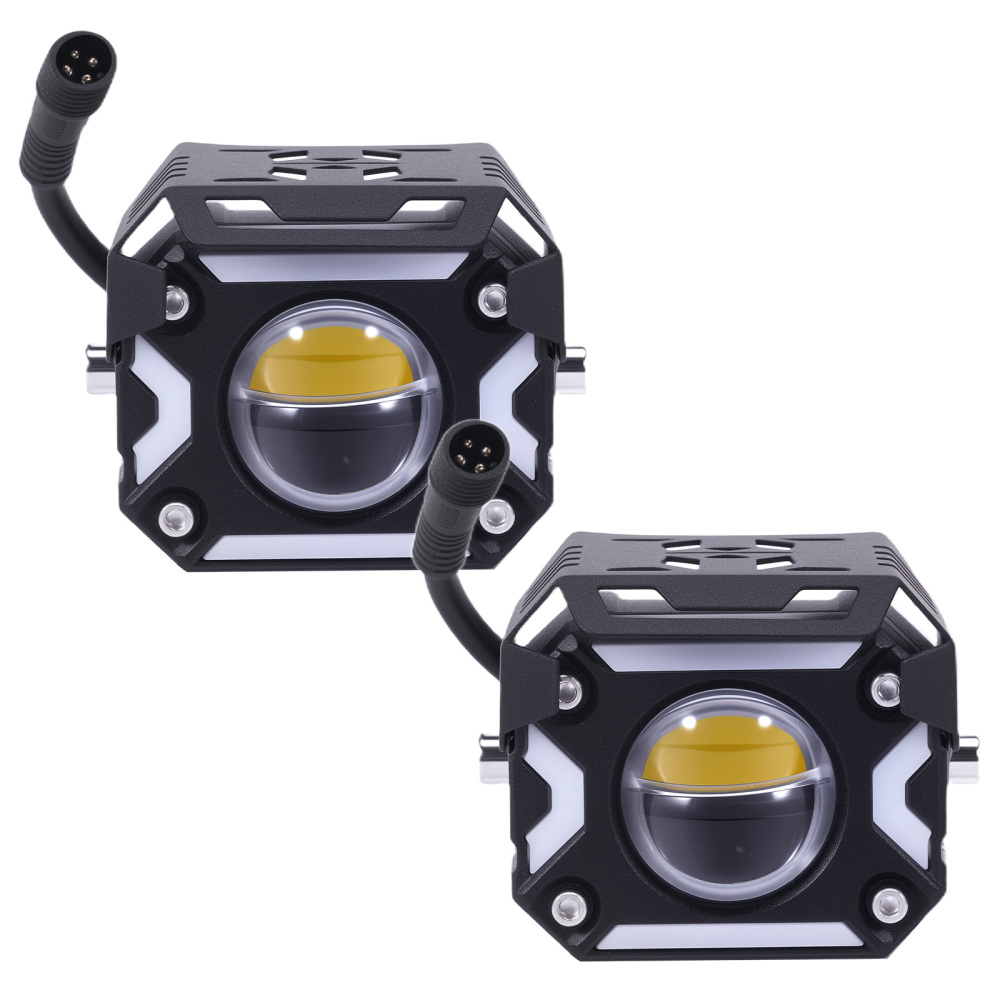 12V 80W Auxiliary Lights for Motorcycle ATV UTV Truck IP67 Aluminum Alloy