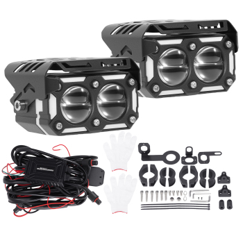 Fari Ausiliari 80W 12V for Motocicletta ATV Camion IP67 Alluminio
