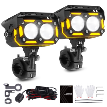 12V 80W LED Driving Lights for Motorcycle ATV UTV IP67 Fog Lamp Spotlights