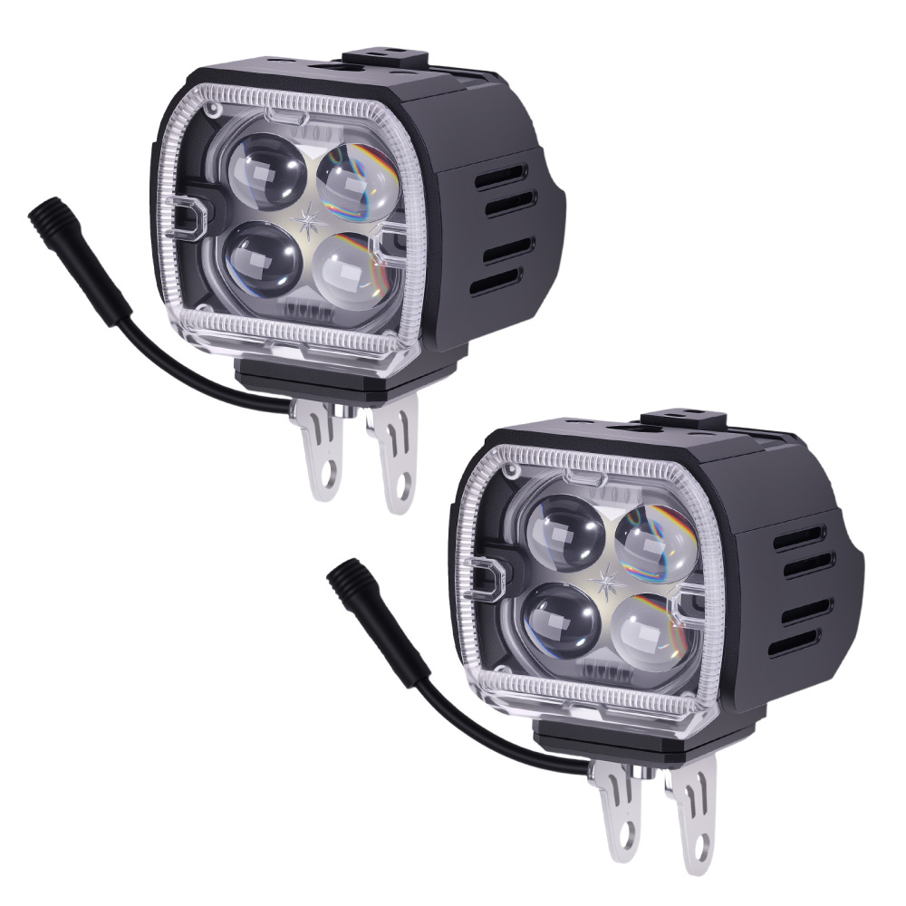 120W Auxiliary LED Fog Spotlights for Motorcycle ATV UTV Off-Road SUV 12V