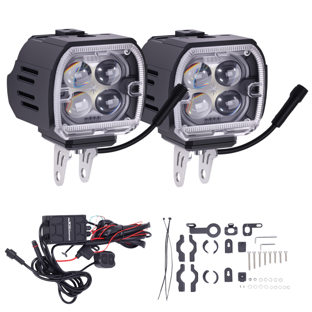 120W Auxiliary LED Fog Spotlights for Motorcycle ATV UTV Off-Road SUV 12V