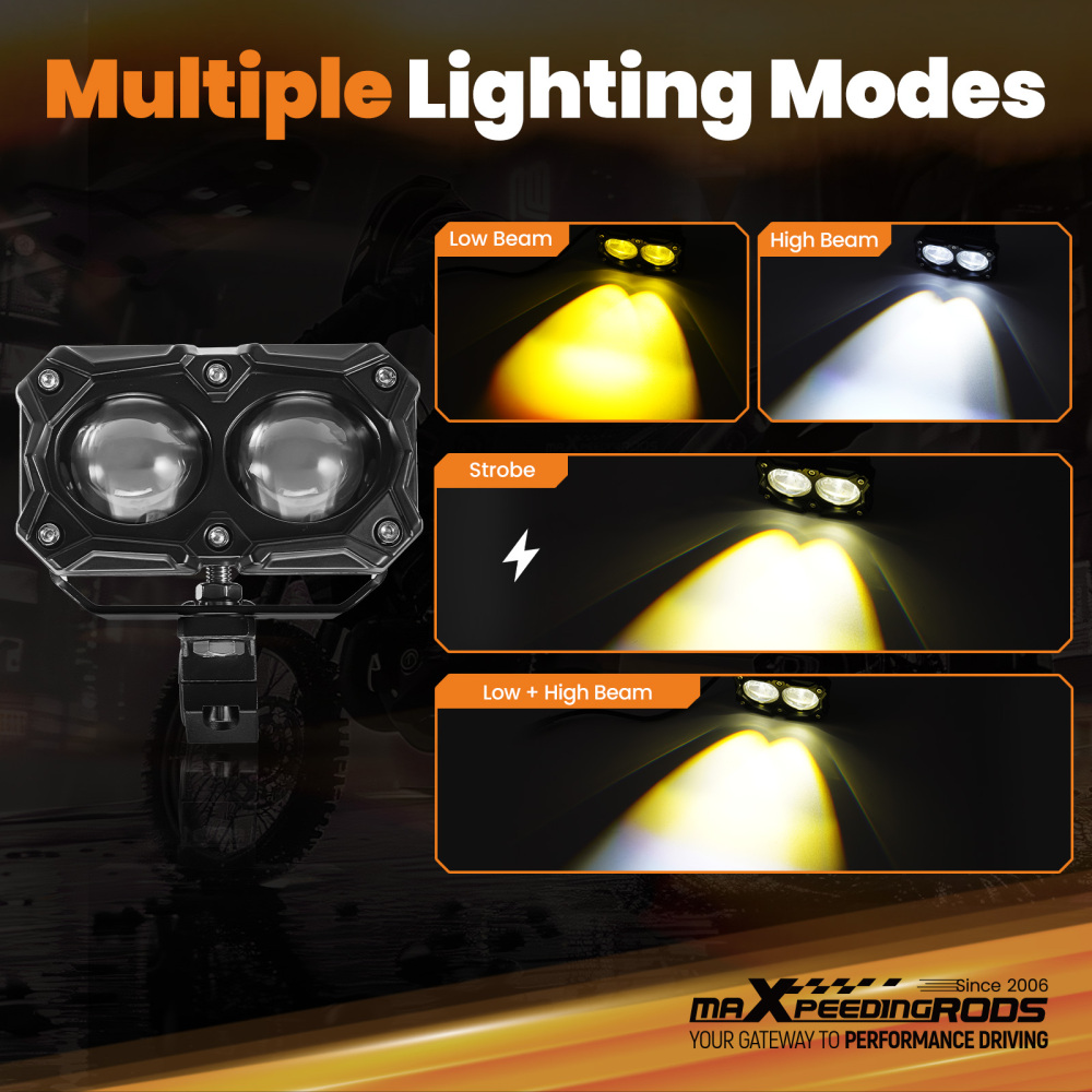 20W LED Auxiliary Driving Light for Motorcycle ATV Spot Type 4000LM