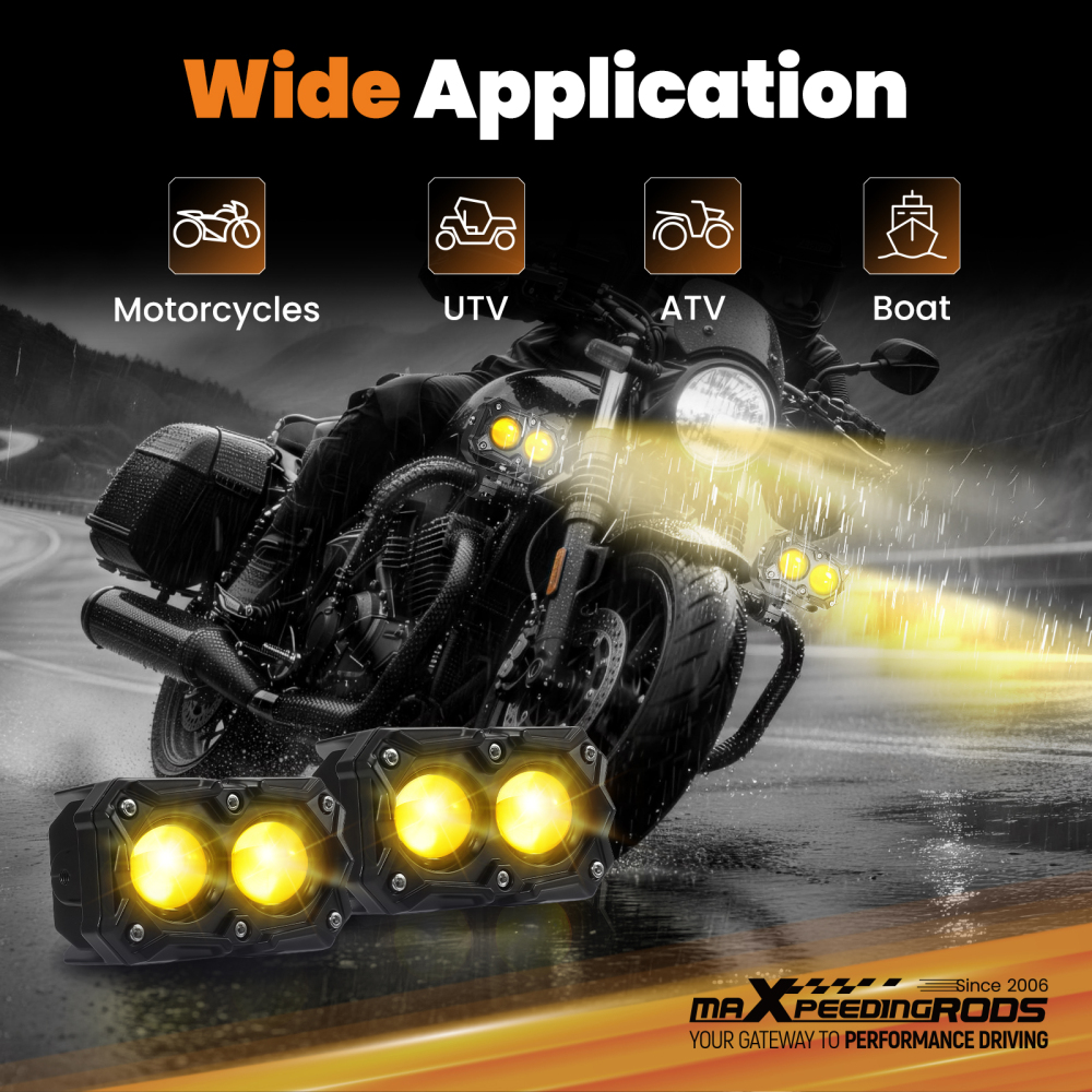 20W LED Auxiliary Driving Light for Motorcycle ATV Spot Type 4000LM