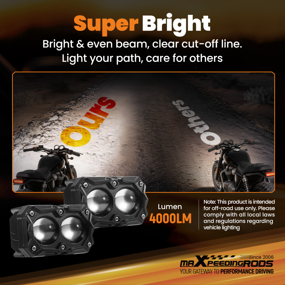 20W LED Auxiliary Driving Light for Motorcycle ATV Spot Type 4000LM