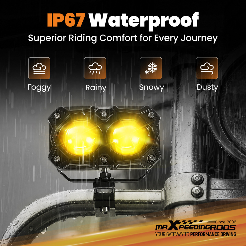 20W LED Auxiliary Driving Light for Motorcycle ATV Spot Type 4000LM