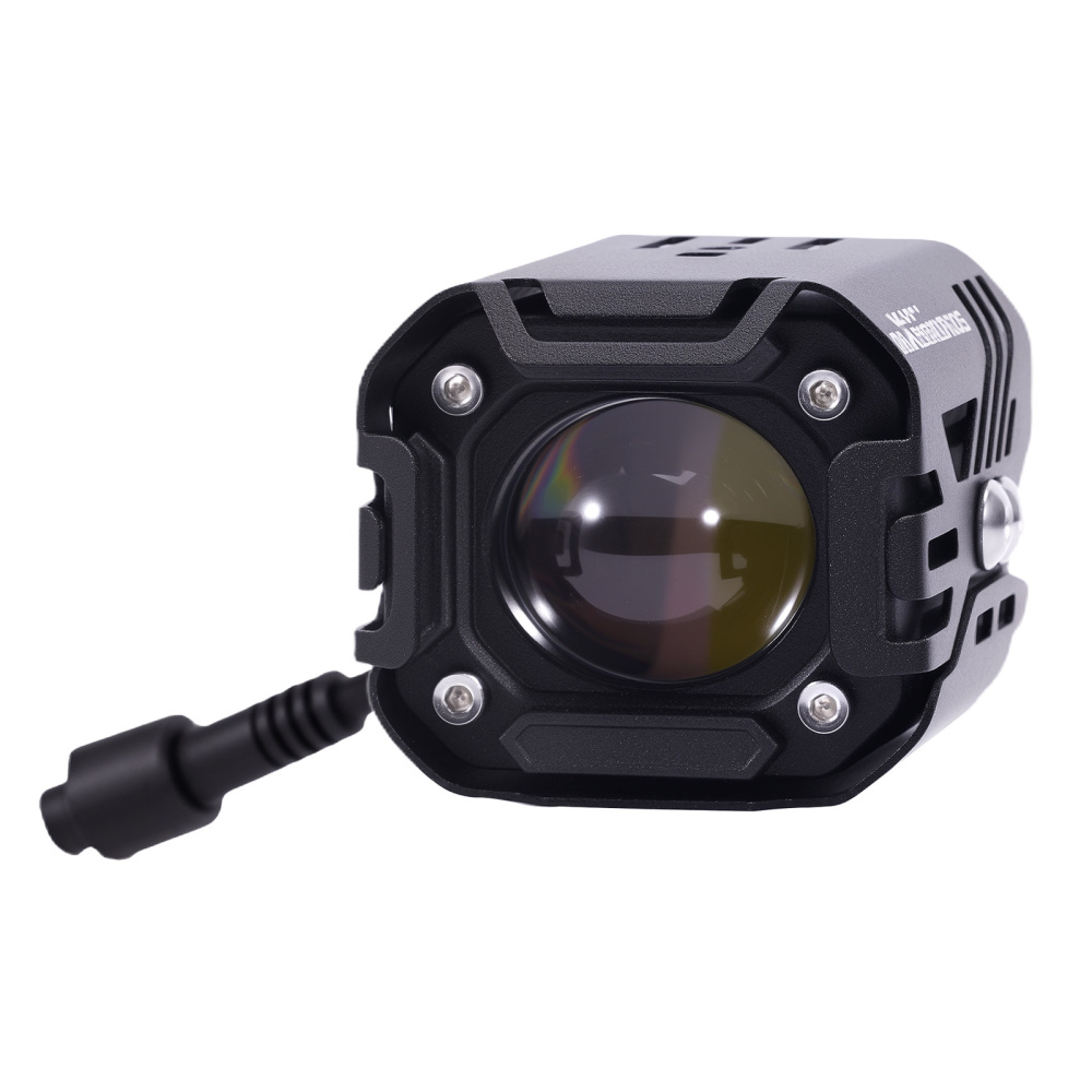 2pcs Motorcycle Auxiliary LED Spotlights Universal Fog Lights Wiring Mount Kit