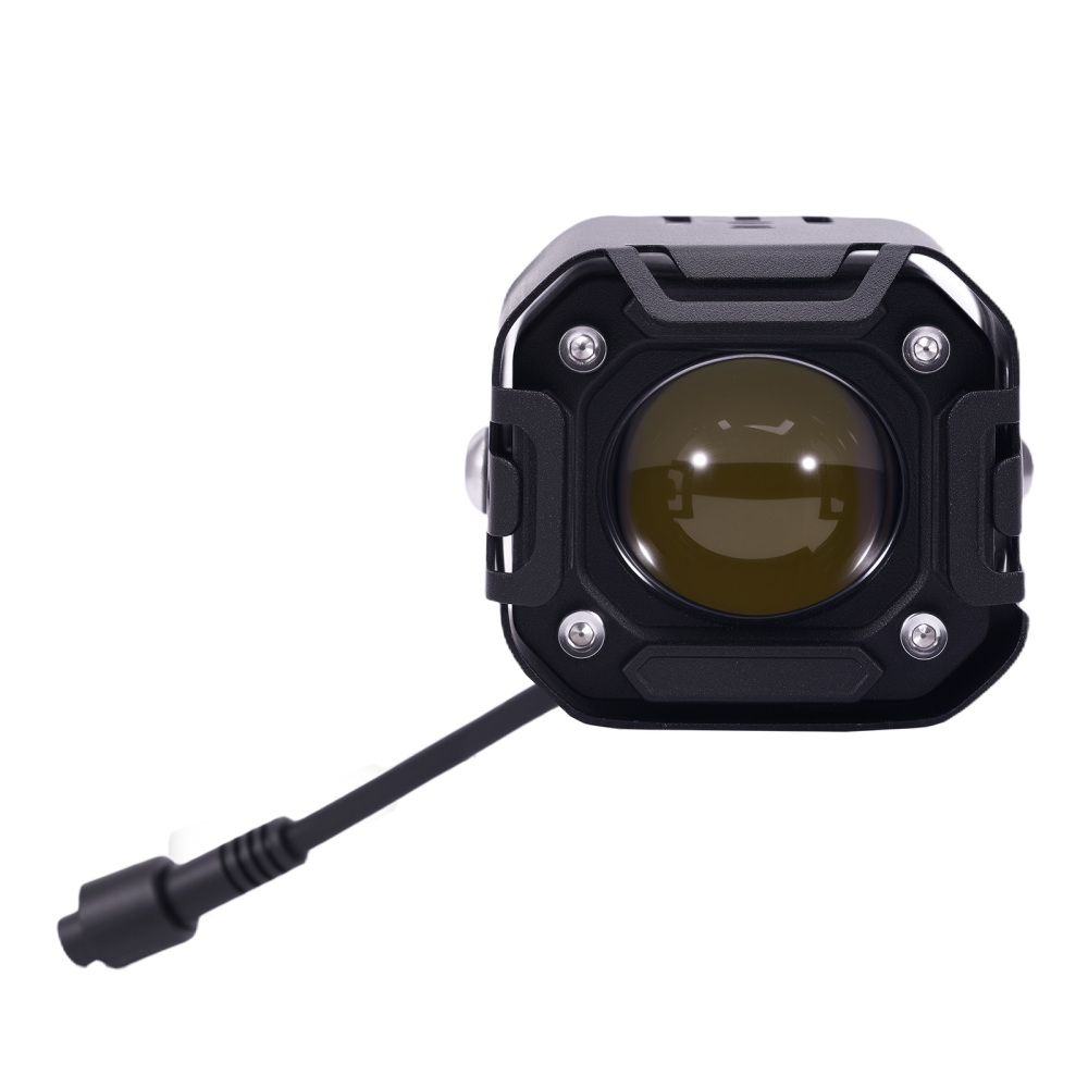 2pcs Motorcycle Auxiliary LED Spotlights Universal Fog Lights Wiring Mount Kit