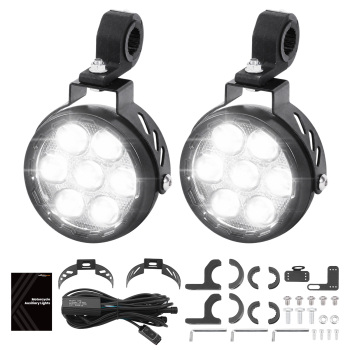 12V 90W Auxiliary Lights For Motorcycle ATV UTV Truck Pickup 3000K 6000K