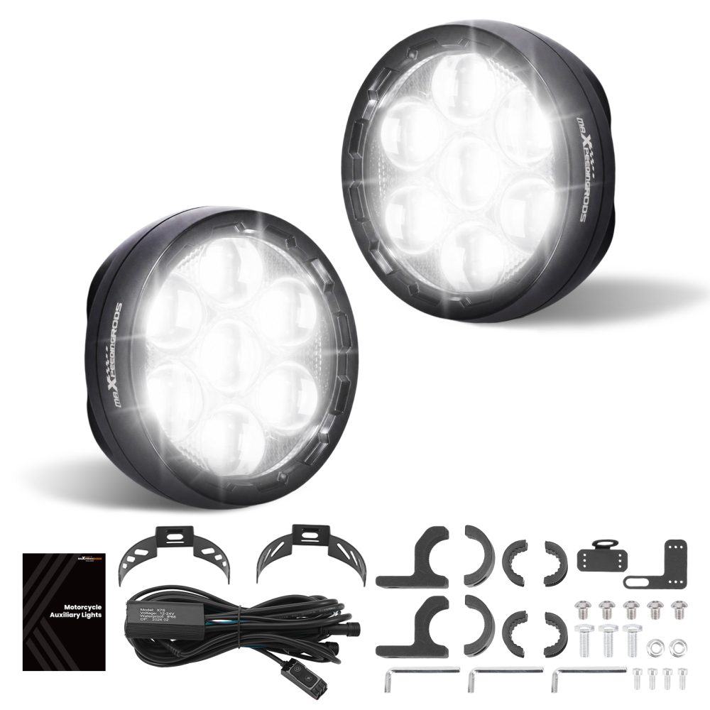 12V 90W Auxiliary Lights For Motorcycle ATV UTV Truck Pickup 3000K 6000K