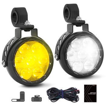 12V 90W Auxiliary Lights For Motorcycle ATV UTV Truck Pickup 3000K 6000K