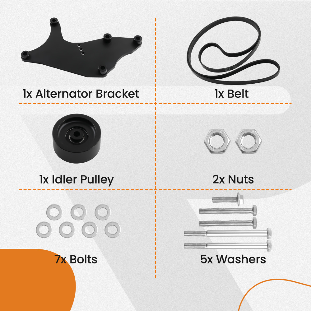 Truck Dual Alternator Bracket compatible for Chevy Tahoe Suburban Silverado GM 1999-2013