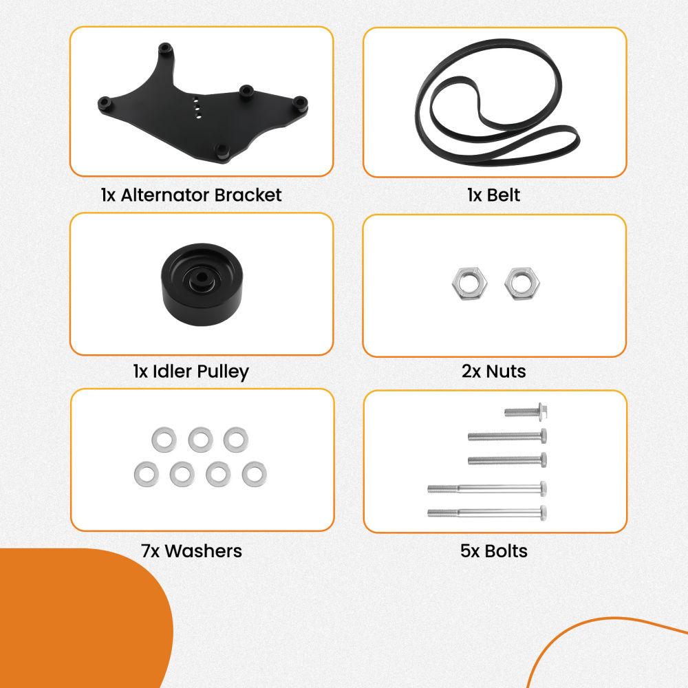 Truck Dual Alternator Bracket compatible for Chevy Tahoe Suburban Silverado GM 1999-2013