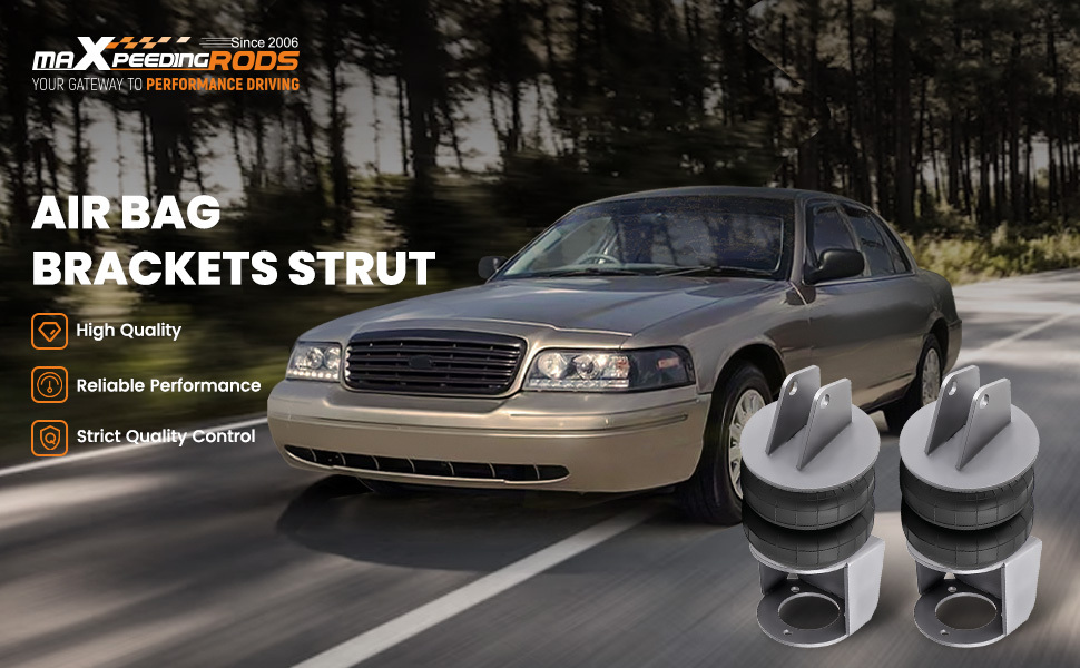 Air Cushion Bag Bolt On Brackets Strut Lower Control compatible for Ford Crown Victoria