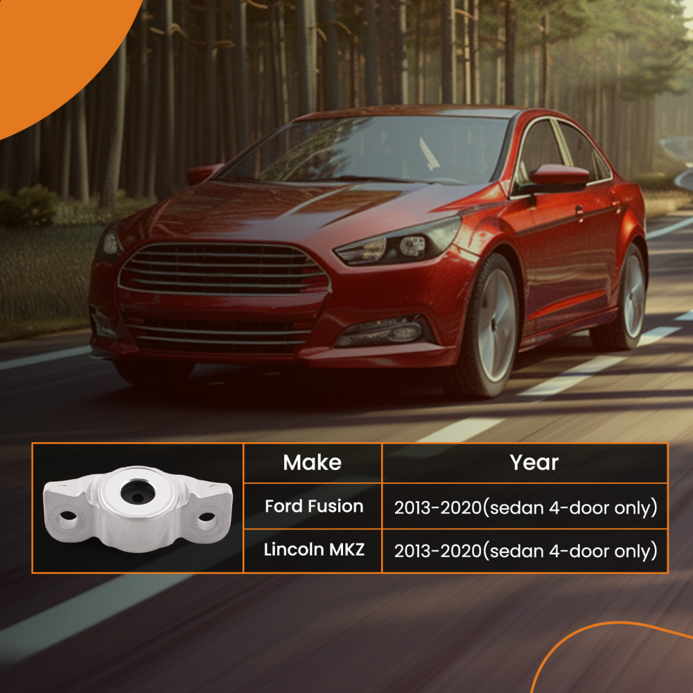 2x Rear Upper Shock Mount Bracket Kit compatible for Ford Fusion 2013 2014-2019 DG9Z18A161C