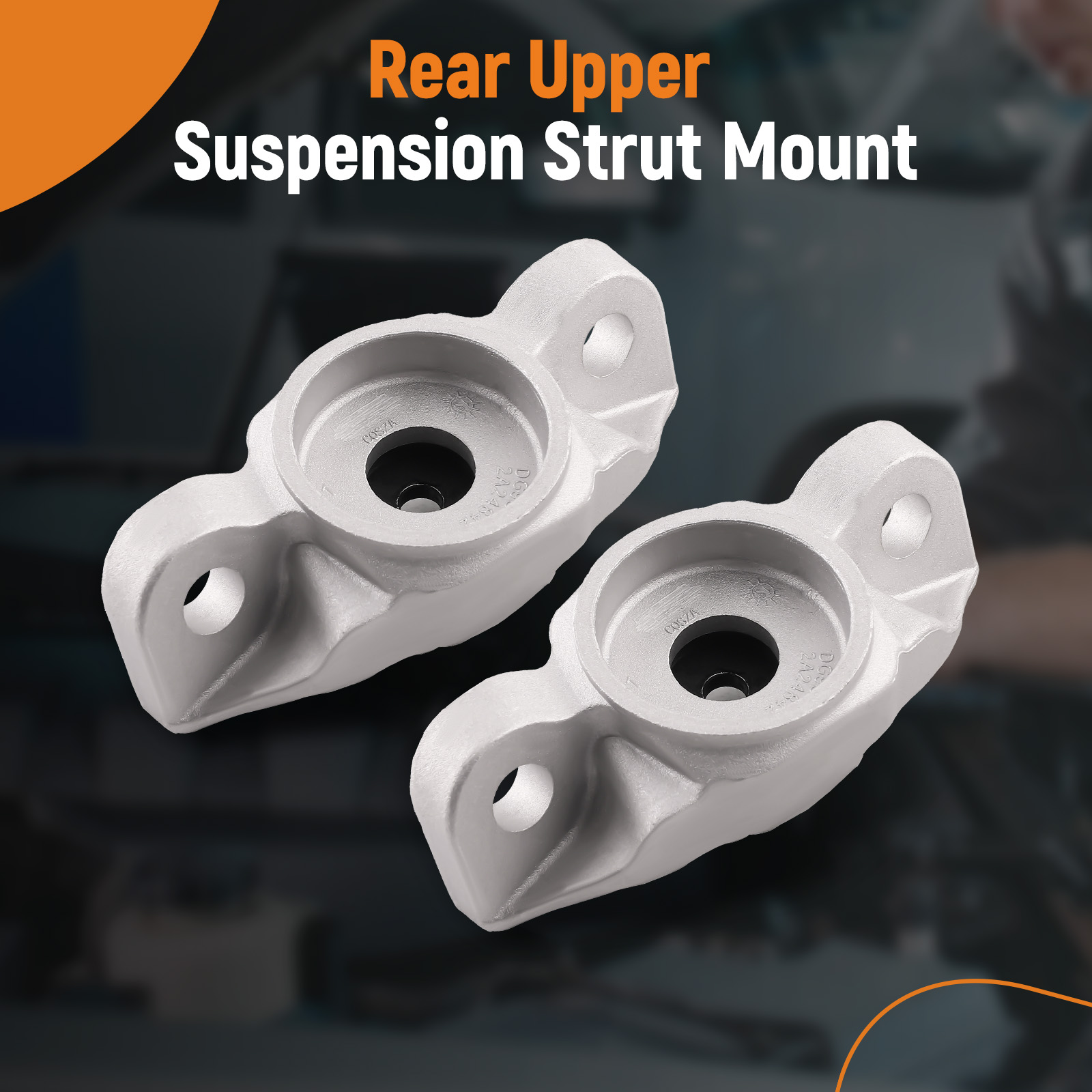 2x Rear Upper Shock Mount Bracket Kit compatible for Ford Fusion