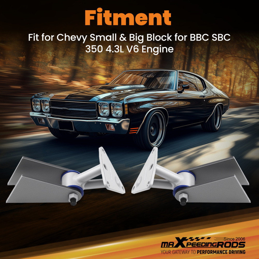 Engine Motor Mount Kit compatible for Chevy Engines Big Small Block BBC SBC 350 396 454
